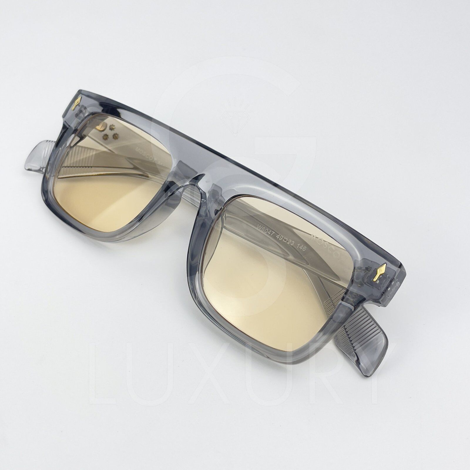 Lunette de soleil Moscott Carré Gris transparent W6047 – Image 4