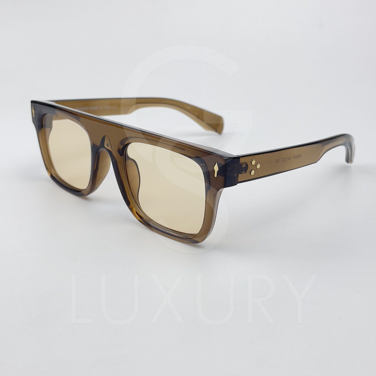 Lunette de soleil Moscott Carré marron transparent W6047 – Image 2