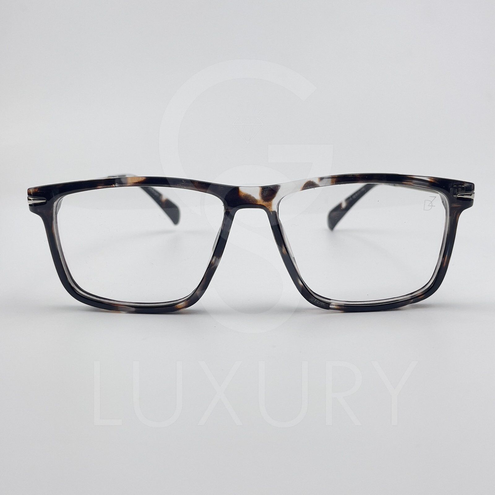 Lunette optique DZ carré moucheté bras gris metal 28014 – Image 2