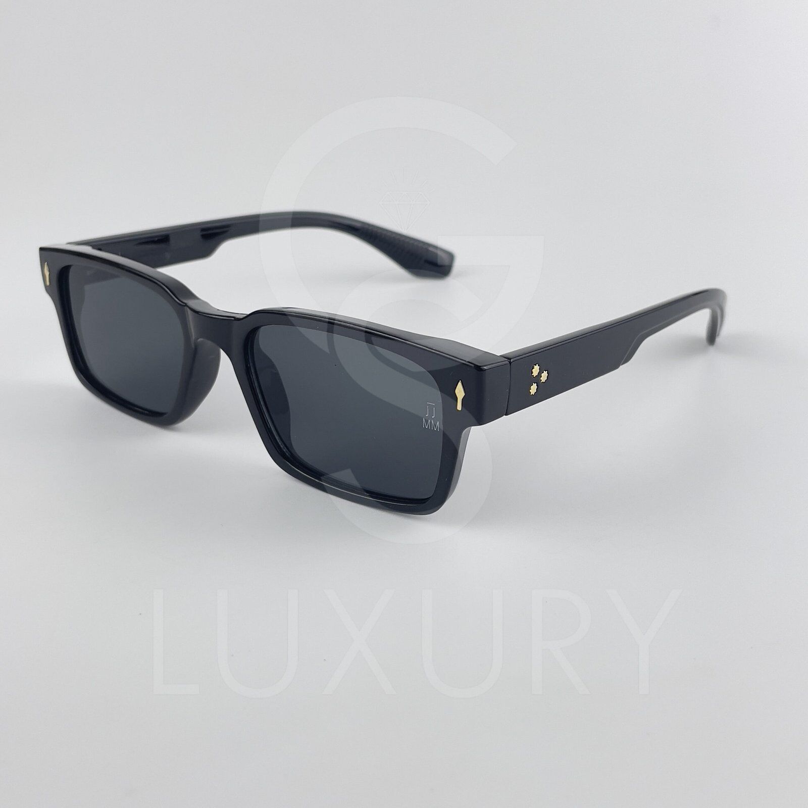 Lunette de soleil Jmm Carré Noir Verre Noir SM2029 – Image 4