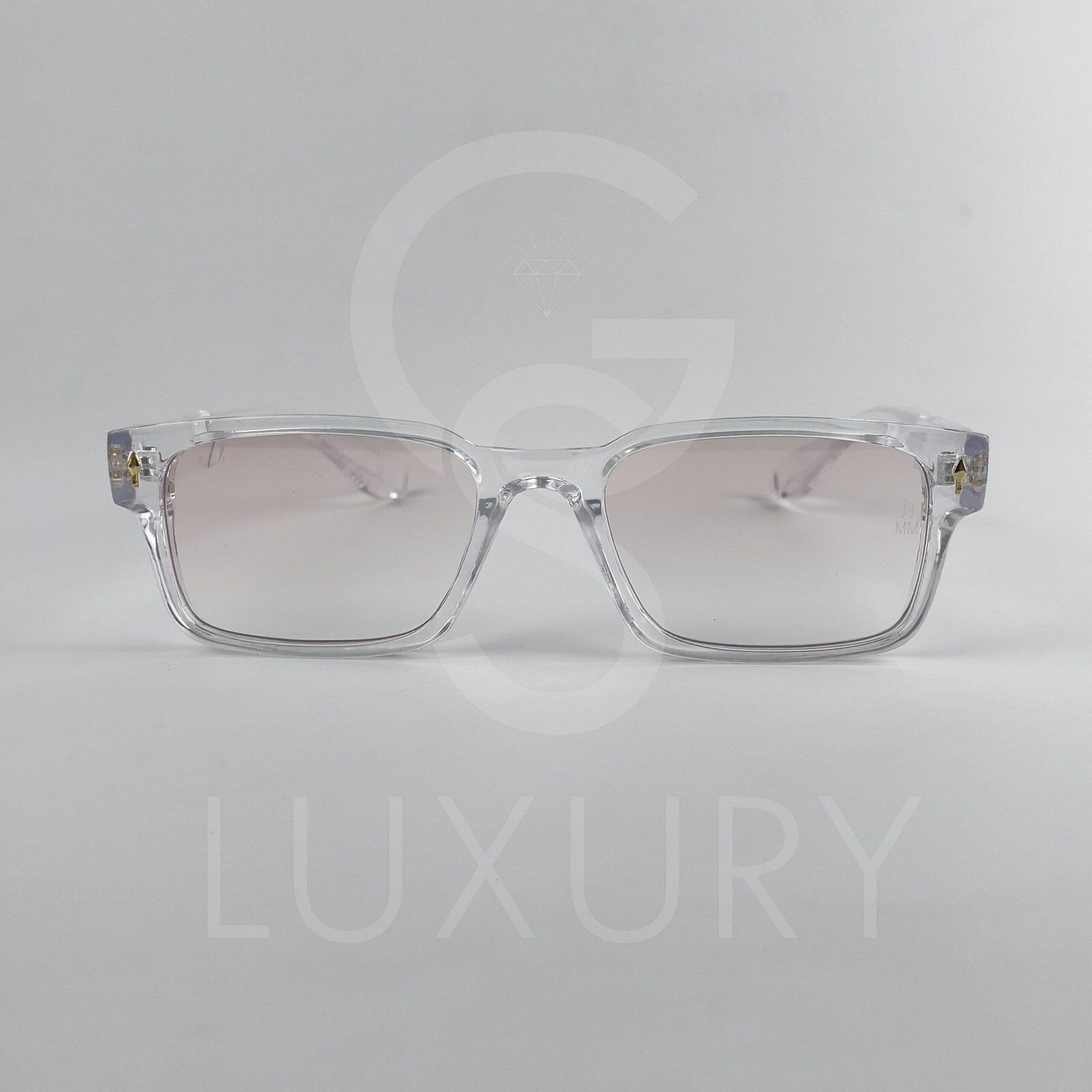 Lunette de soleil Jmm Carré Transparent Verre Rose claire dégradée SM2029 – Image 2