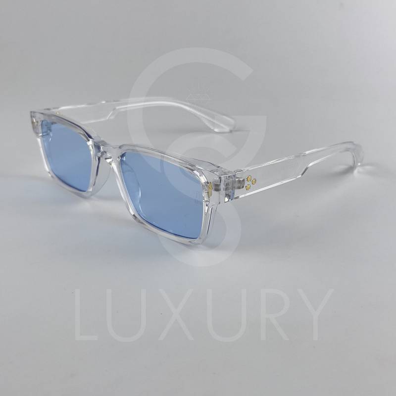 Lunette de soleil Jmm Carré Transparent Verre Bleu claire SM2029 – Image 4