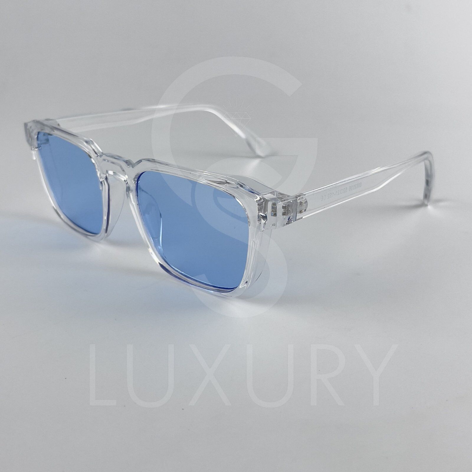 Lunette de soleil Jmm Carré Transparent Verre Bleu claire SM2036 – Image 4