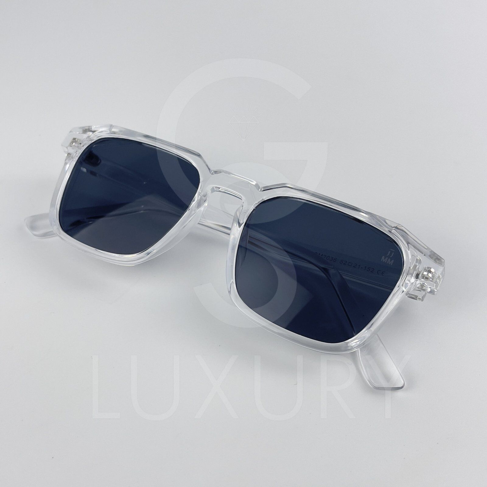 Lunette de soleil Jmm Carré Transparent Verre Noir SM2036