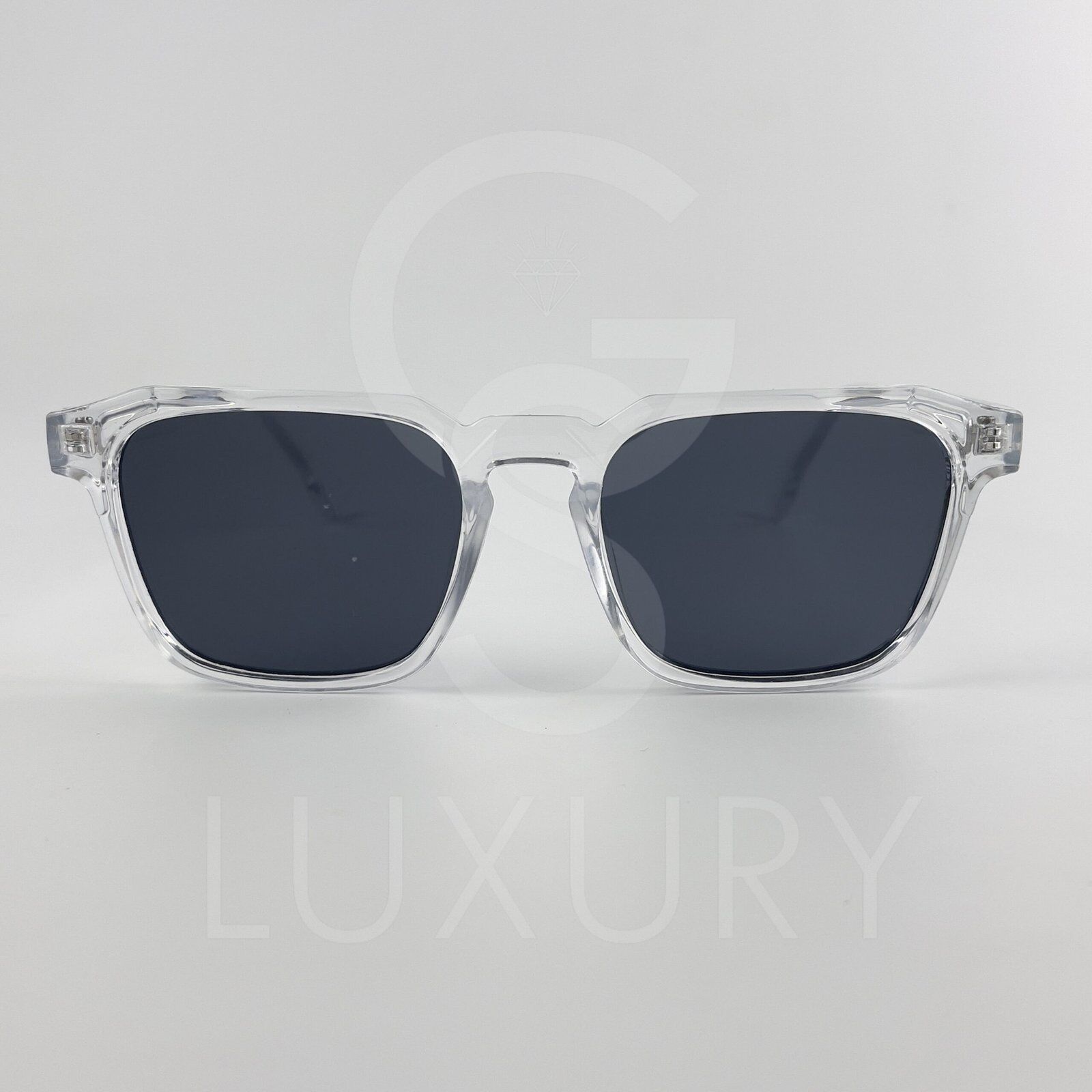 Lunette de soleil Jmm Carré Transparent Verre Noir SM2036 – Image 2