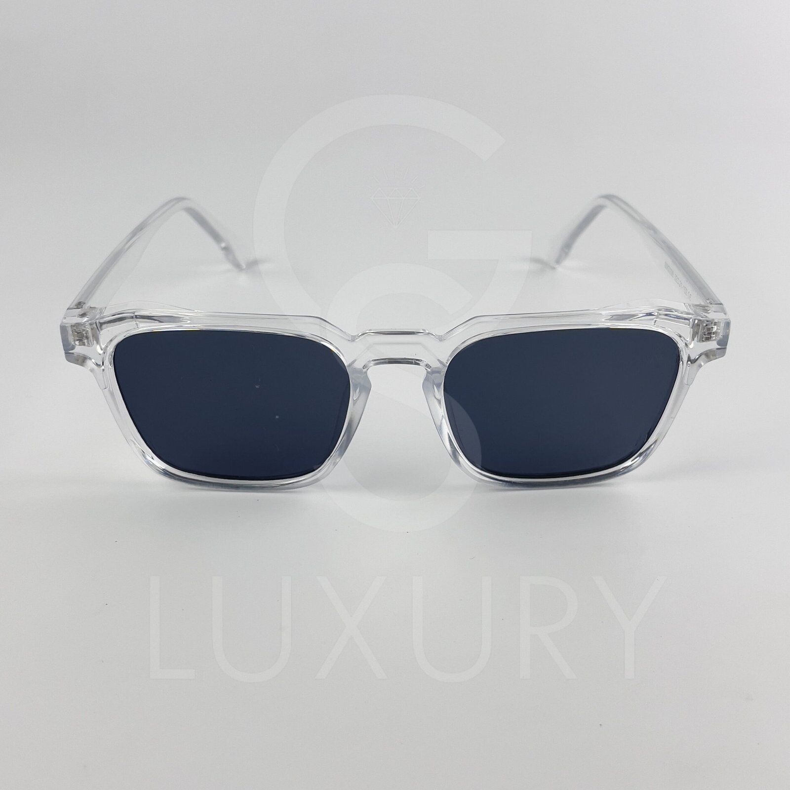 Lunette de soleil Jmm Carré Transparent Verre Noir SM2036 – Image 3
