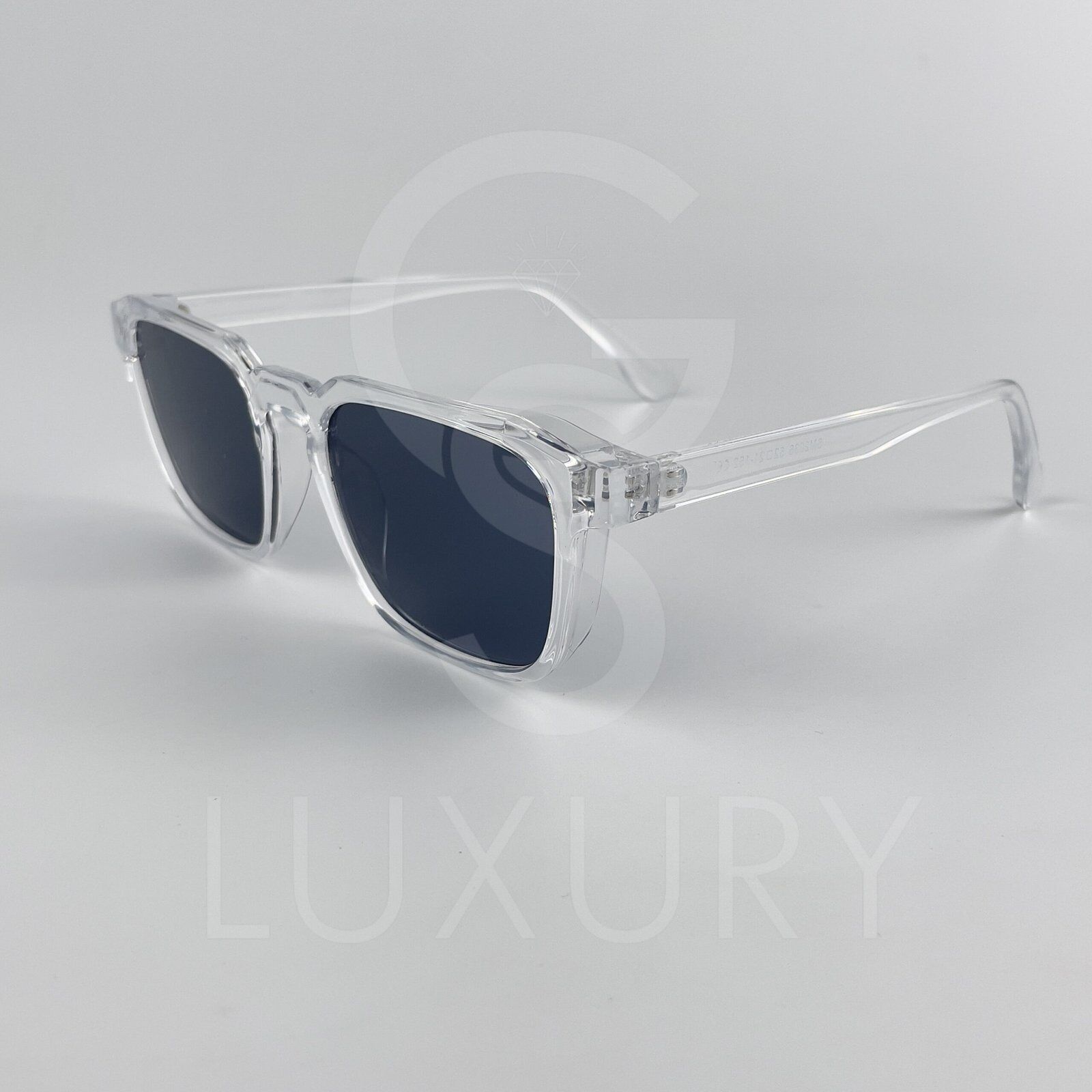Lunette de soleil Jmm Carré Transparent Verre Noir SM2036 – Image 4