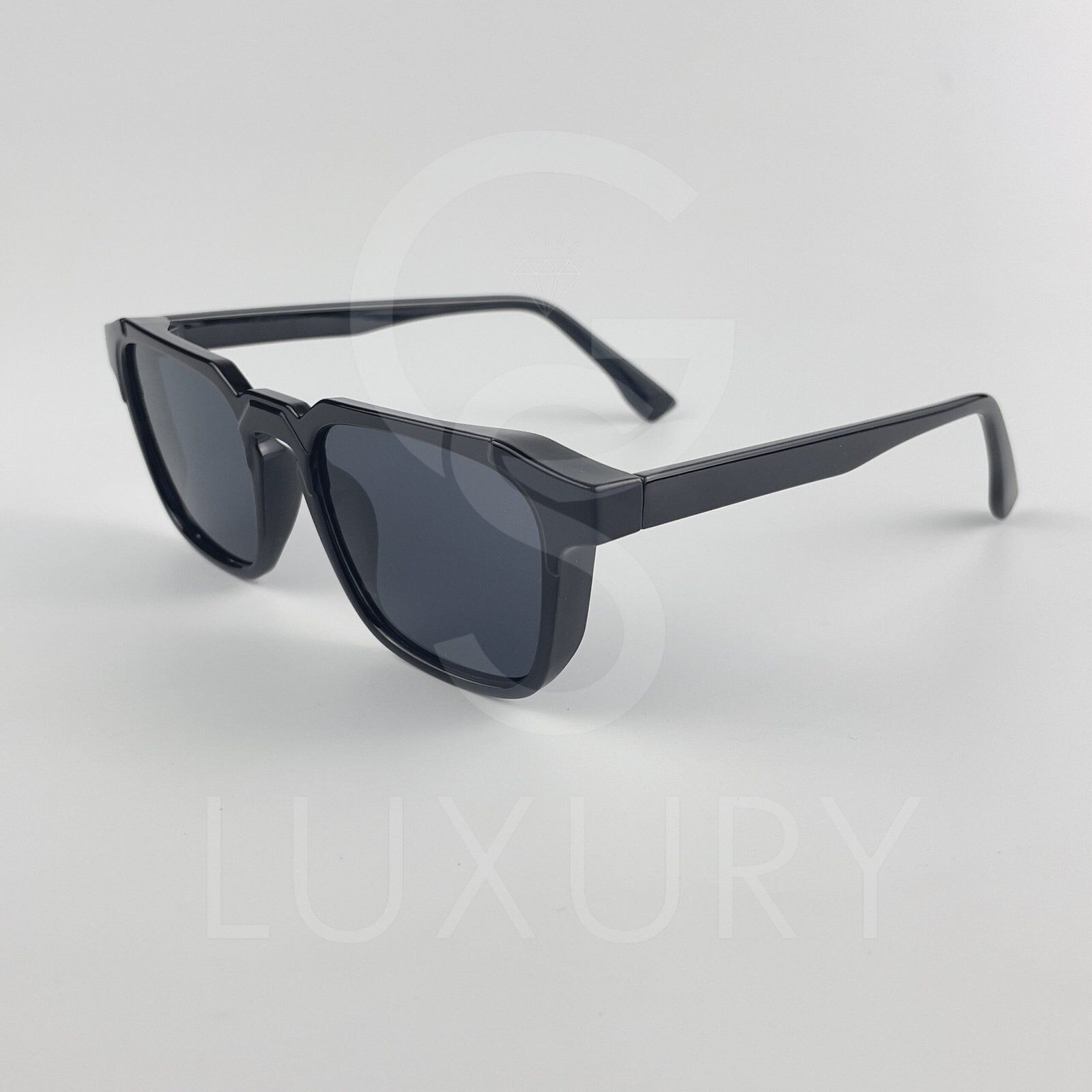 Lunette de soleil Jmm Carré Noir Verre Noir SM2036 – Image 4