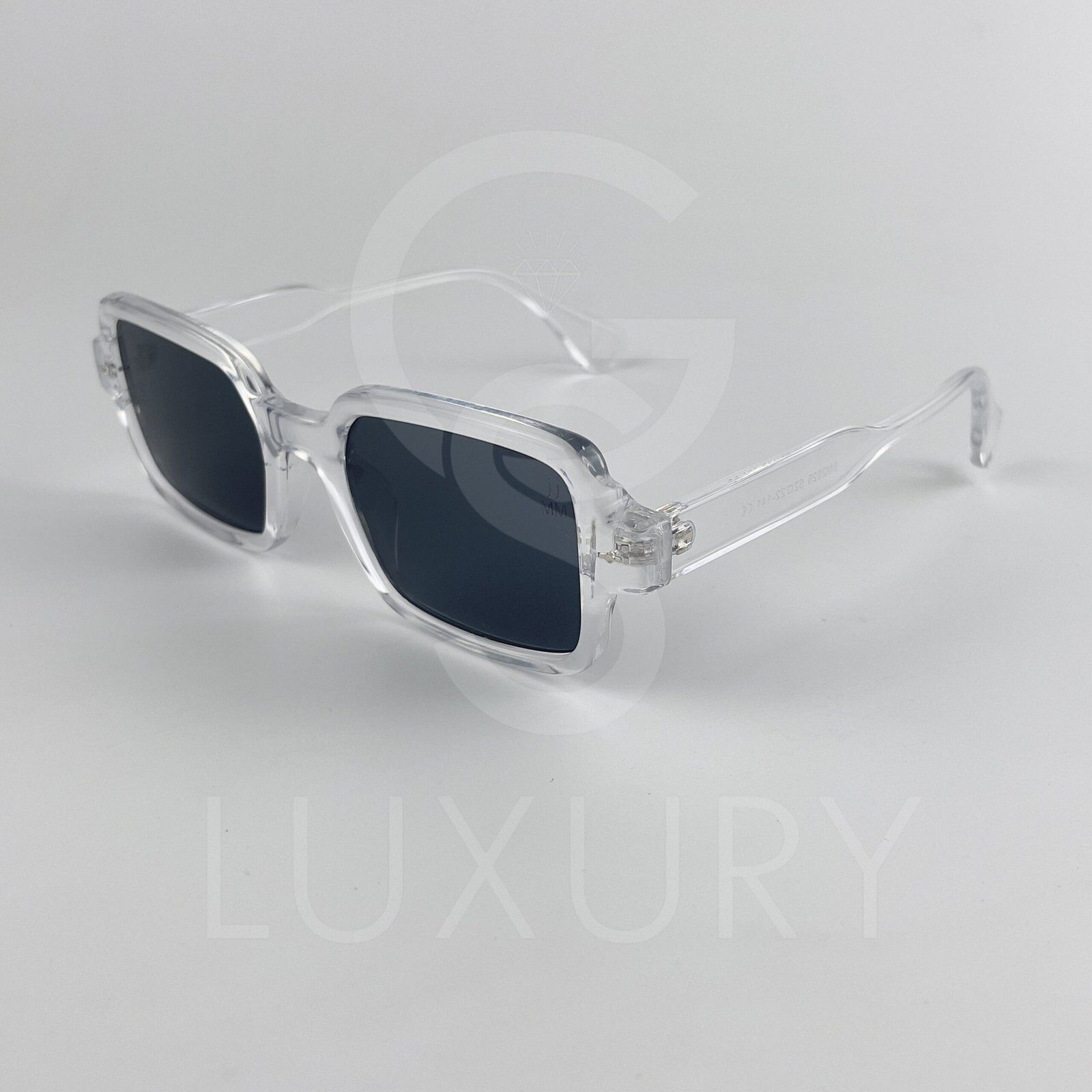 Lunette de soleil Jmm Carré Transparent Verre Noir SM2026 – Image 4