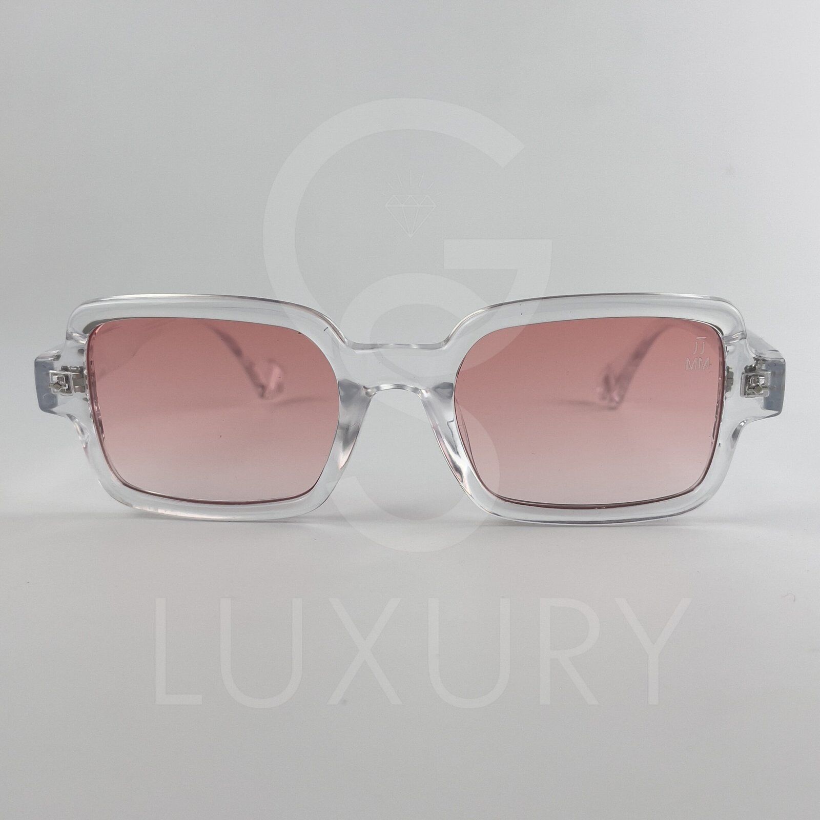 Lunette de soleil Jmm Carré Transparent Verre Rose claire SM2026 – Image 2