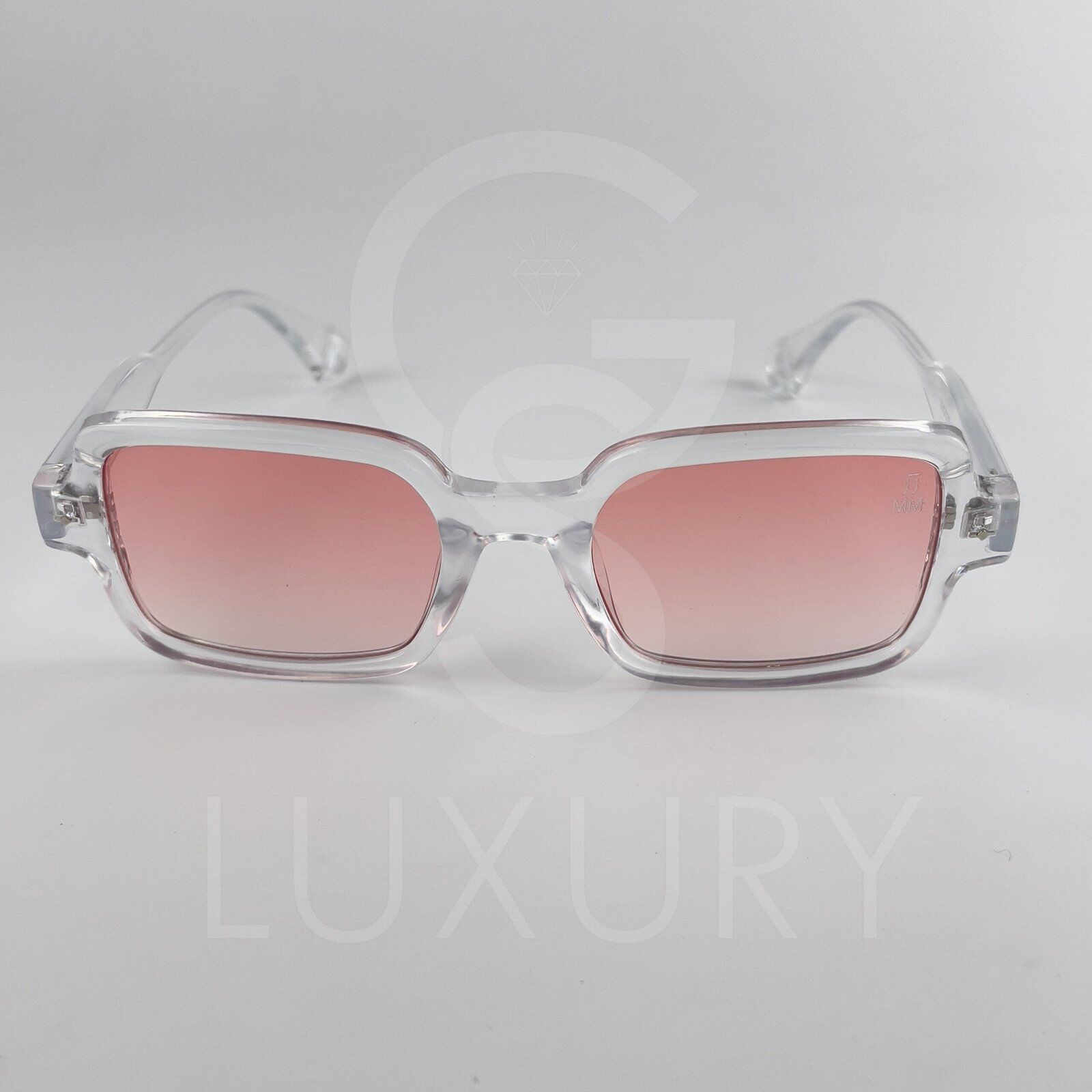 Lunette de soleil Jmm Carré Transparent Verre Rose claire SM2026 – Image 3