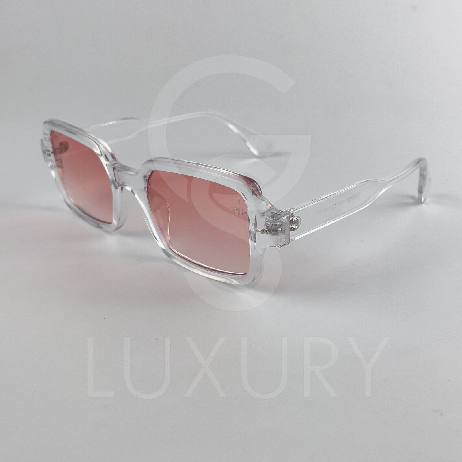 Lunette de soleil Jmm Carré Transparent Verre Rose claire SM2026 – Image 4