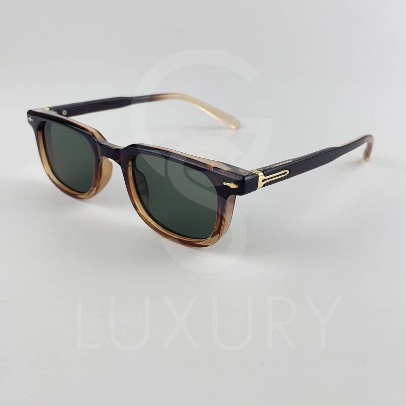 Lunette de soleil SM Carré Marron dégradé Verre Vert M65037 – Image 4
