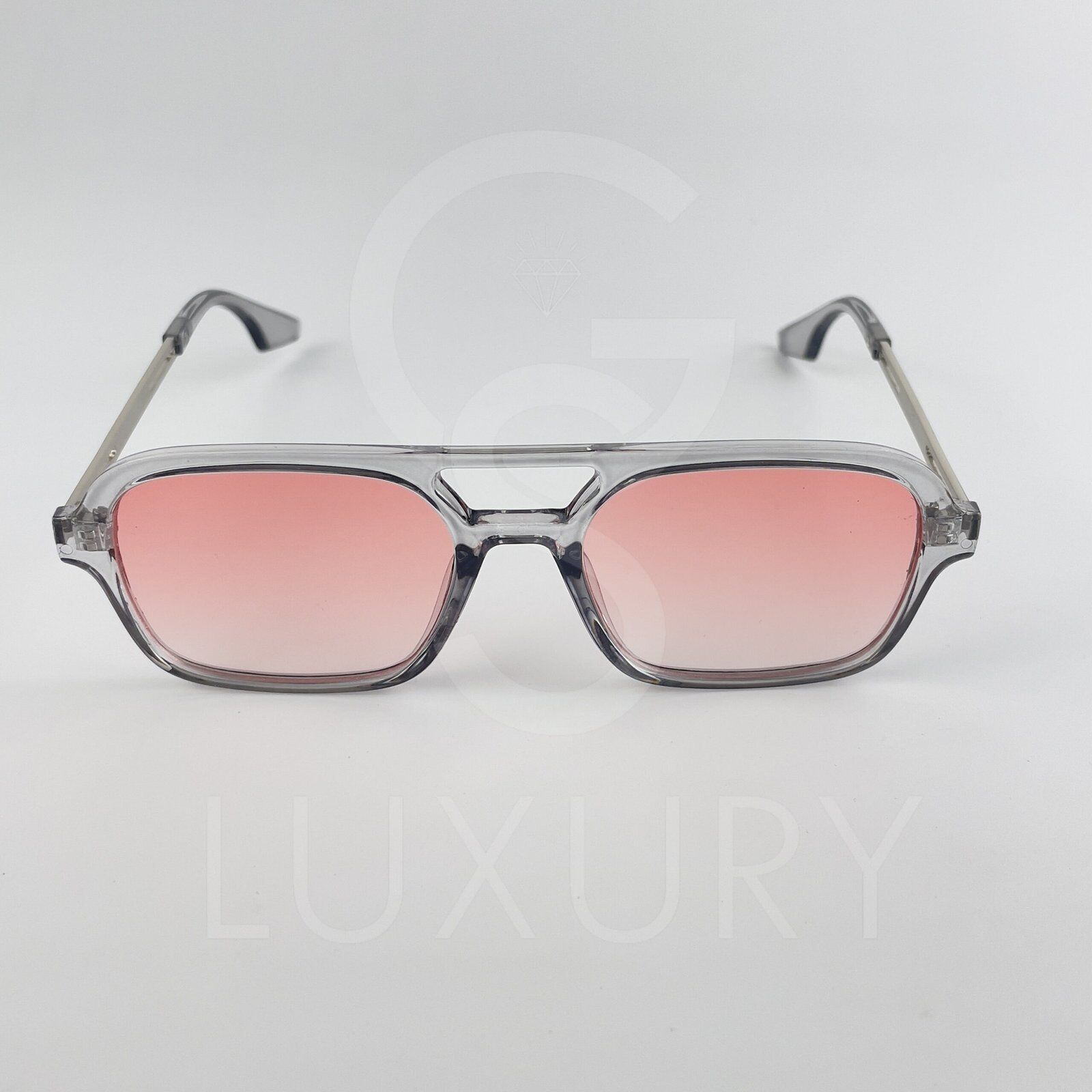 Lunette de soleil SM Double pontGris Verre Rose 2202 – Image 3