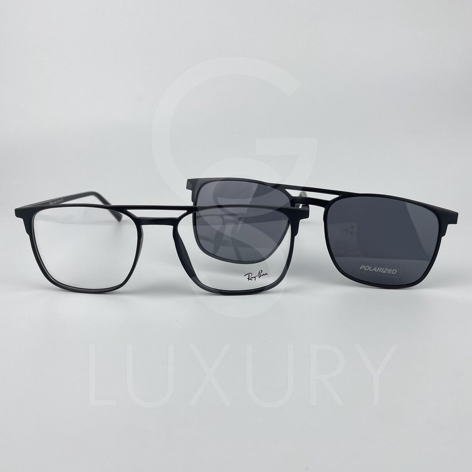 Lunette avec applique rayban double pont noir rx7081 – Image 3
