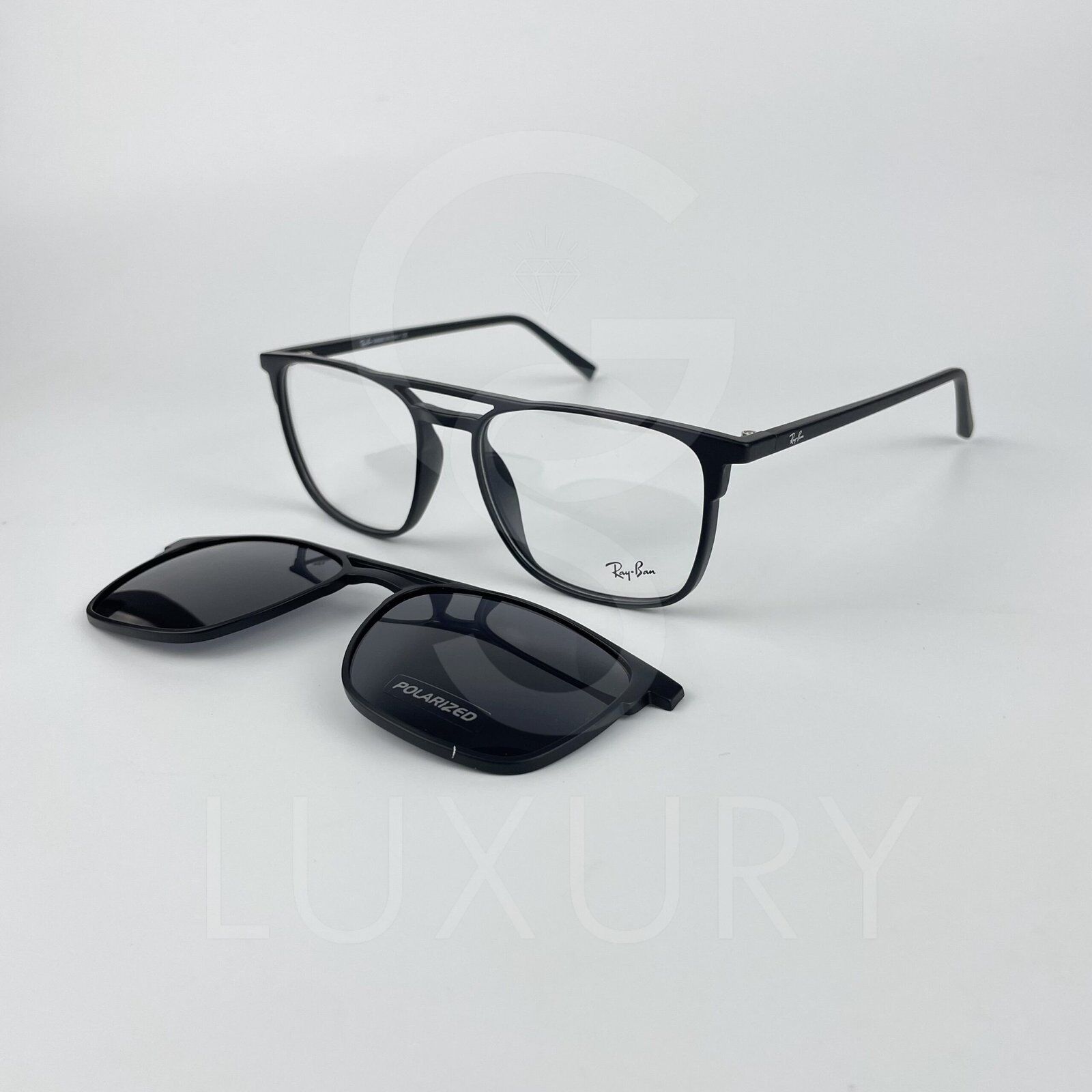Lunette avec applique rayban double pont noir rx7081 – Image 2