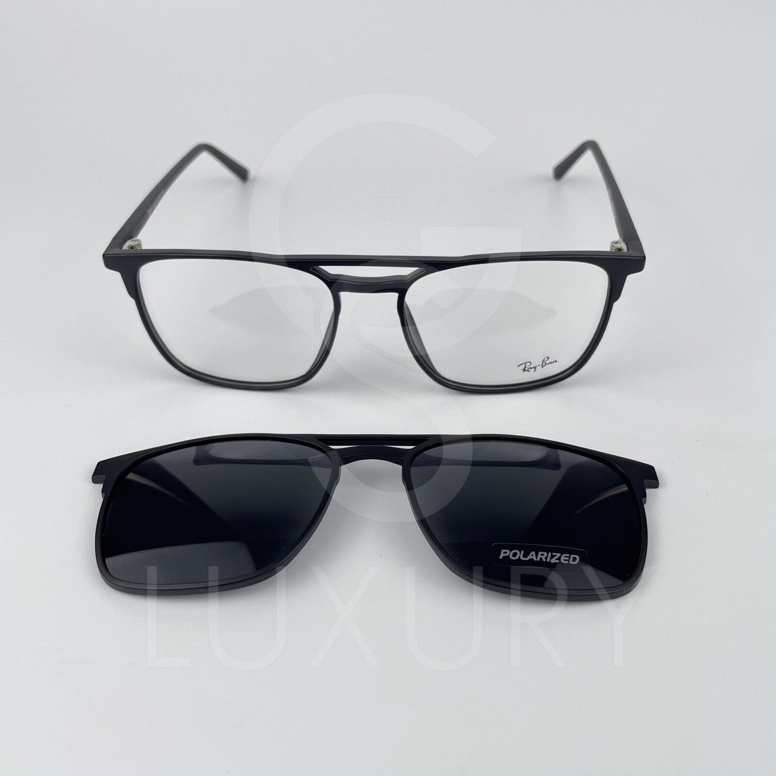 Lunette avec applique rayban double pont noir rx7081 – Image 4