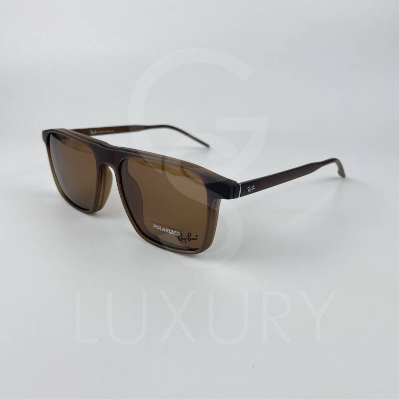 Lunette avec applique rayban carré marron rx8065 – Image 5