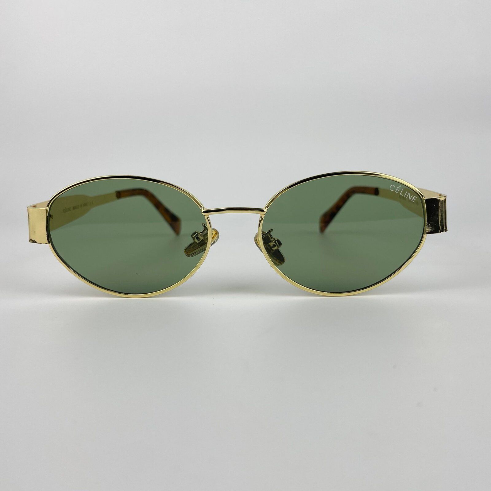 Lunette de soleil Céline doré vert kz1006 – Image 3