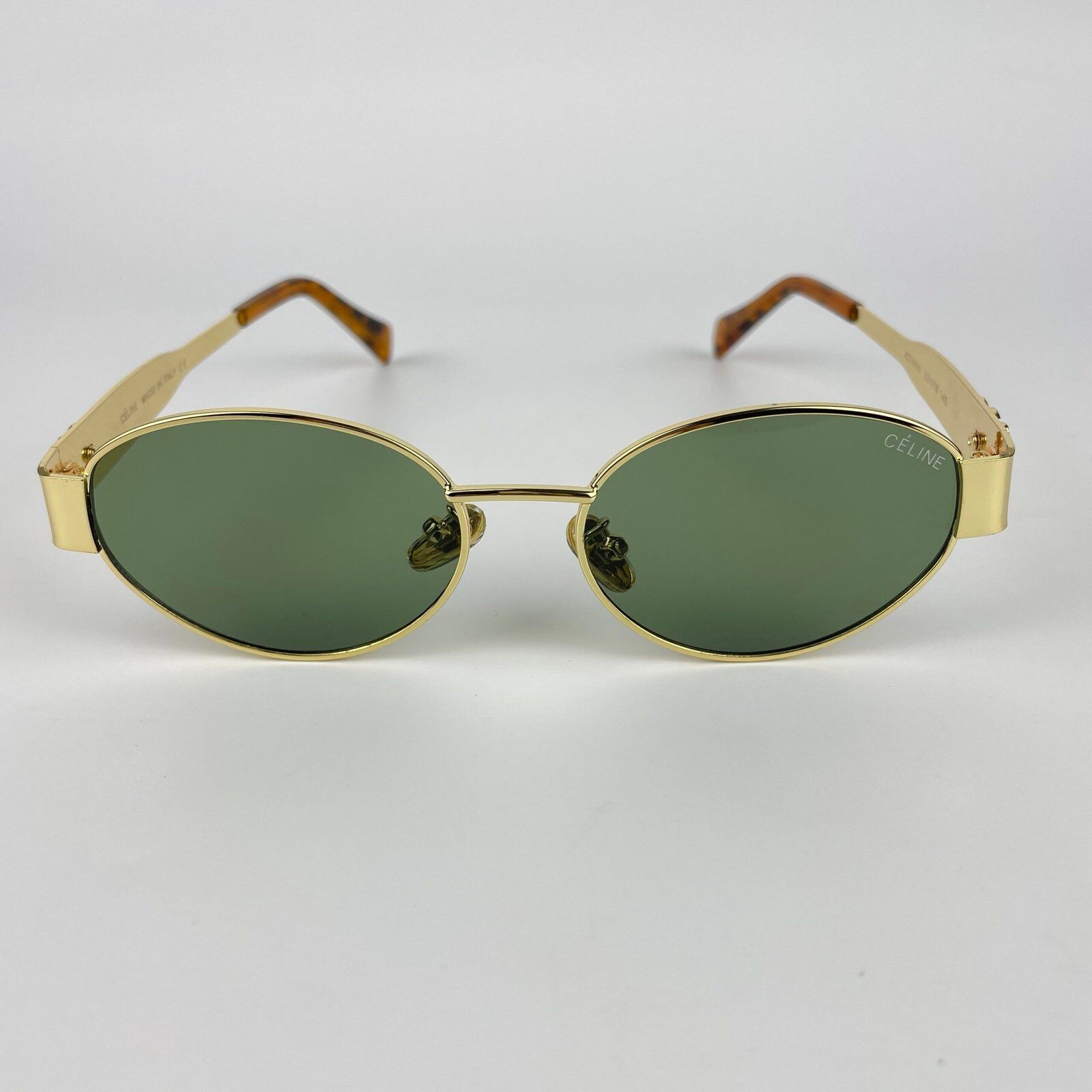 Lunette de soleil Céline doré vert kz1006 – Image 4