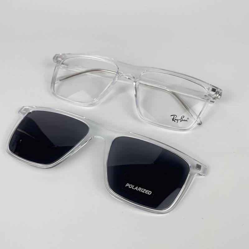 Lunette avec applique rayban transparente rx8070