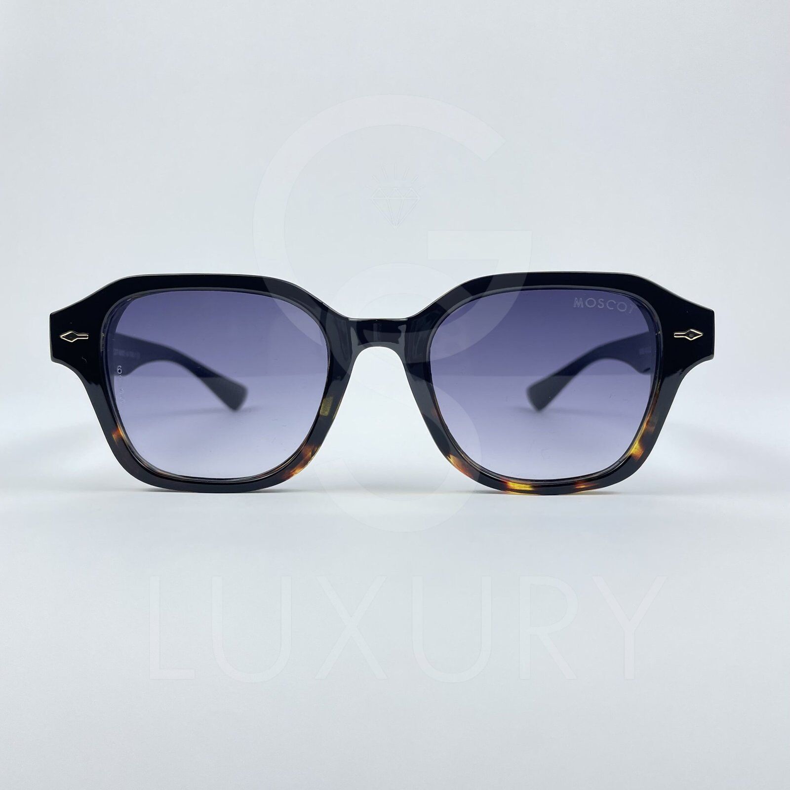 Lunette de soleil moscot noir tigré verre dégradé 6063