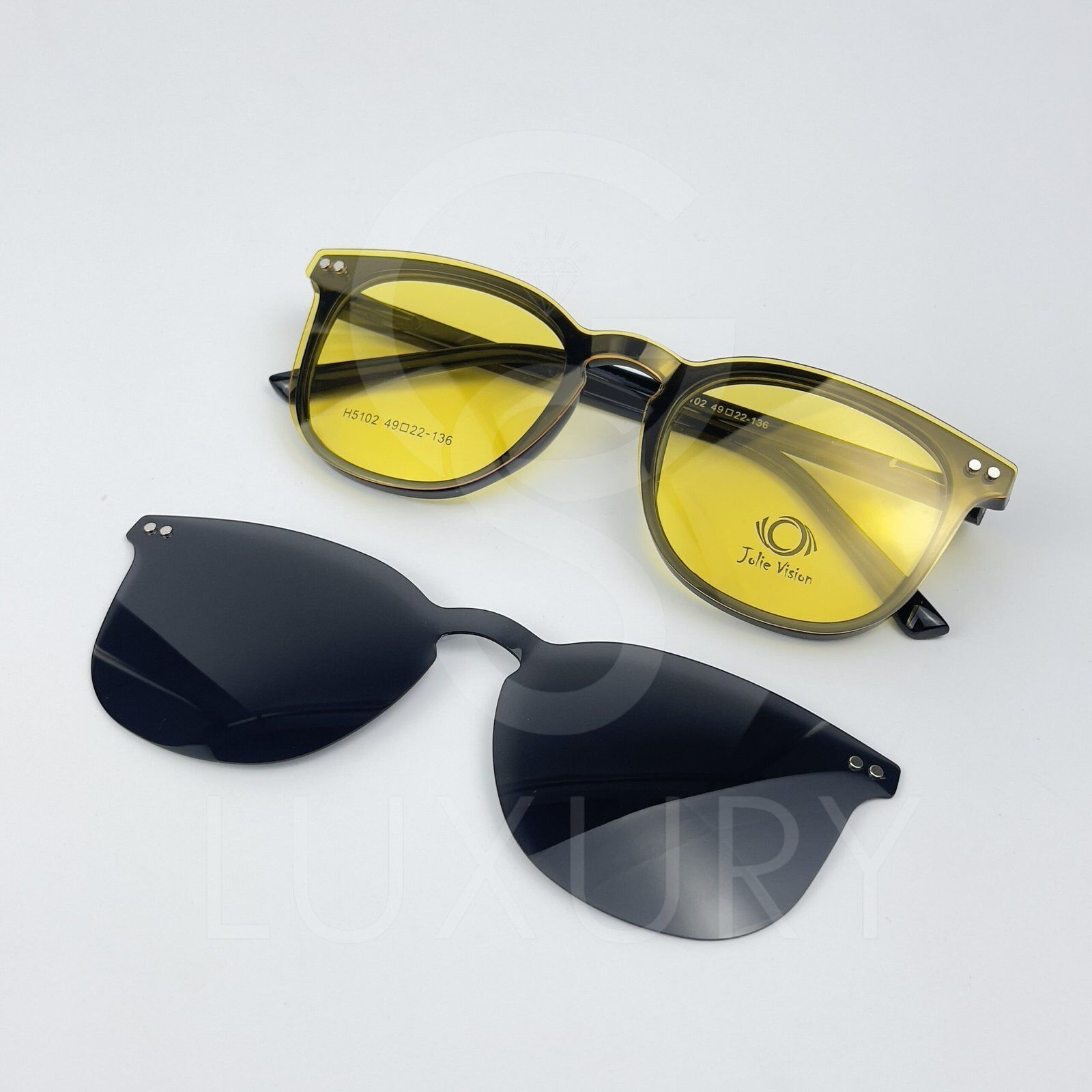 Lunette avec applique Jolie vision Rond Noir H5102 – Image 3