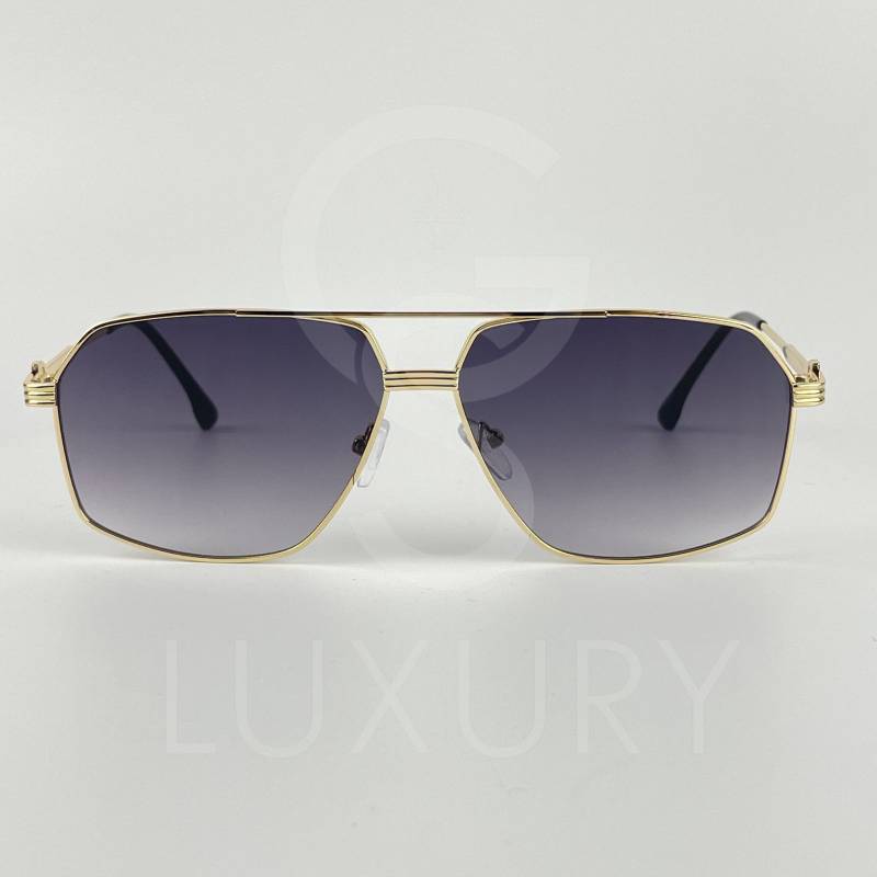 Lunette de soleil cartier double pont doré bleu 36090 – Image 2