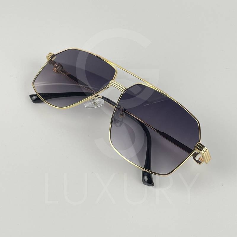 Lunette de soleil cartier double pont doré bleu 36090 – Image 3