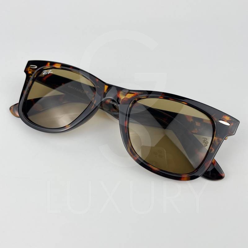 Lunette de soleil rayban wayfarer tigré verre marron RB2140 – Image 2