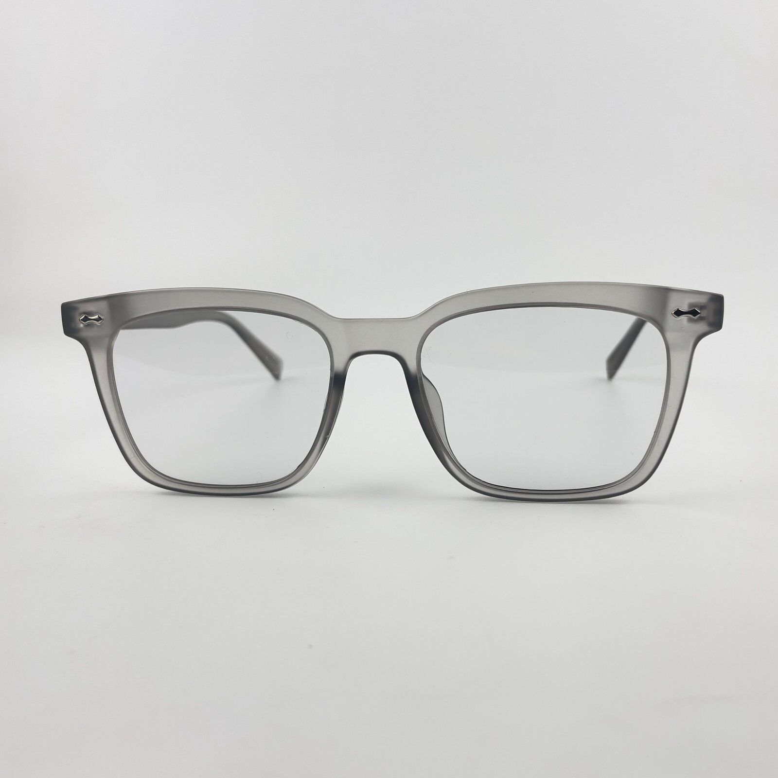 Lunette optique photochromique carré gris transparent – Image 4